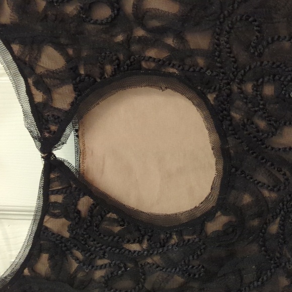 Max Studio Black Sleeveless Mini Dress Floral Lace Embroidered Sequin Si… - Picture 6 of 10